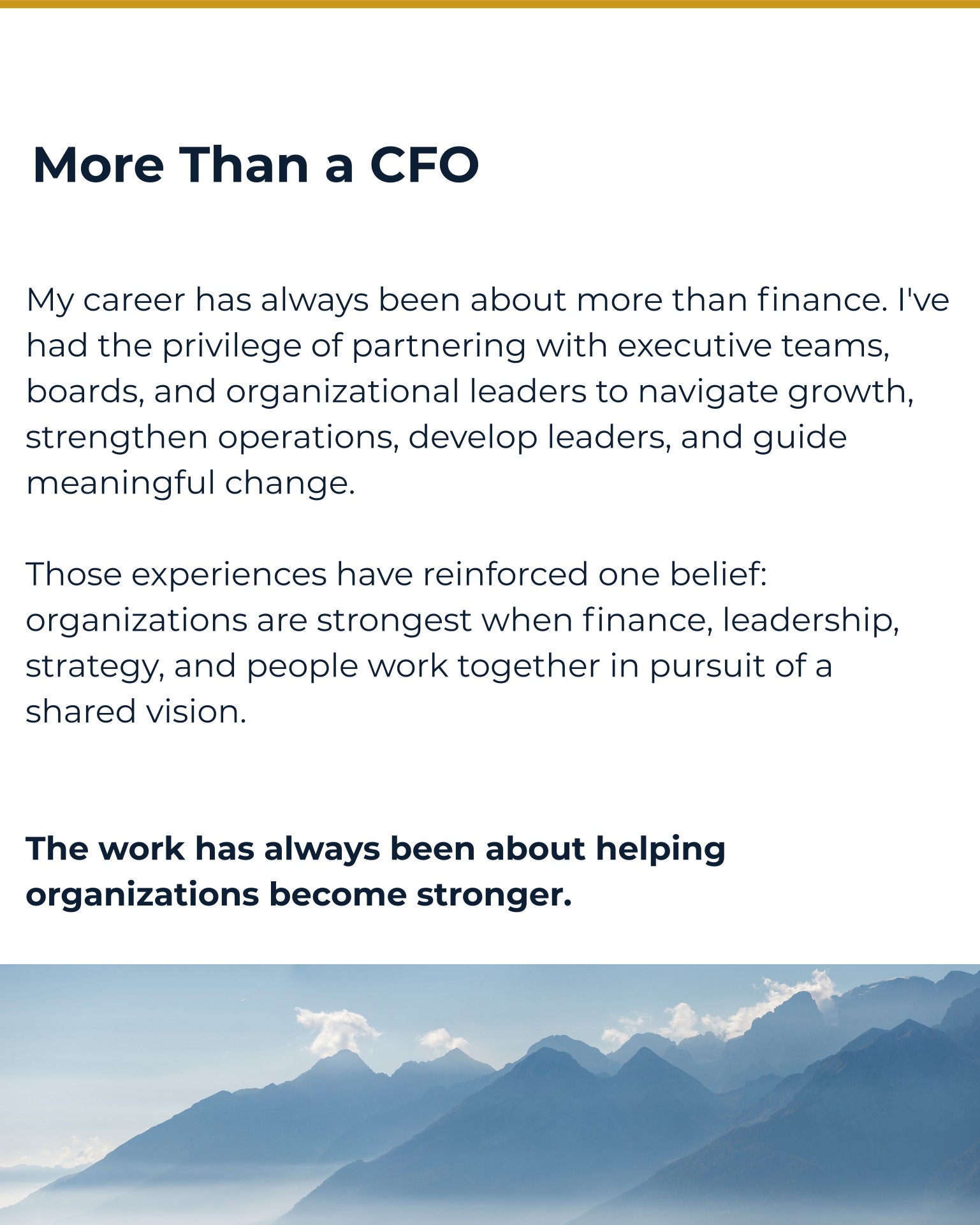 More than a CFO