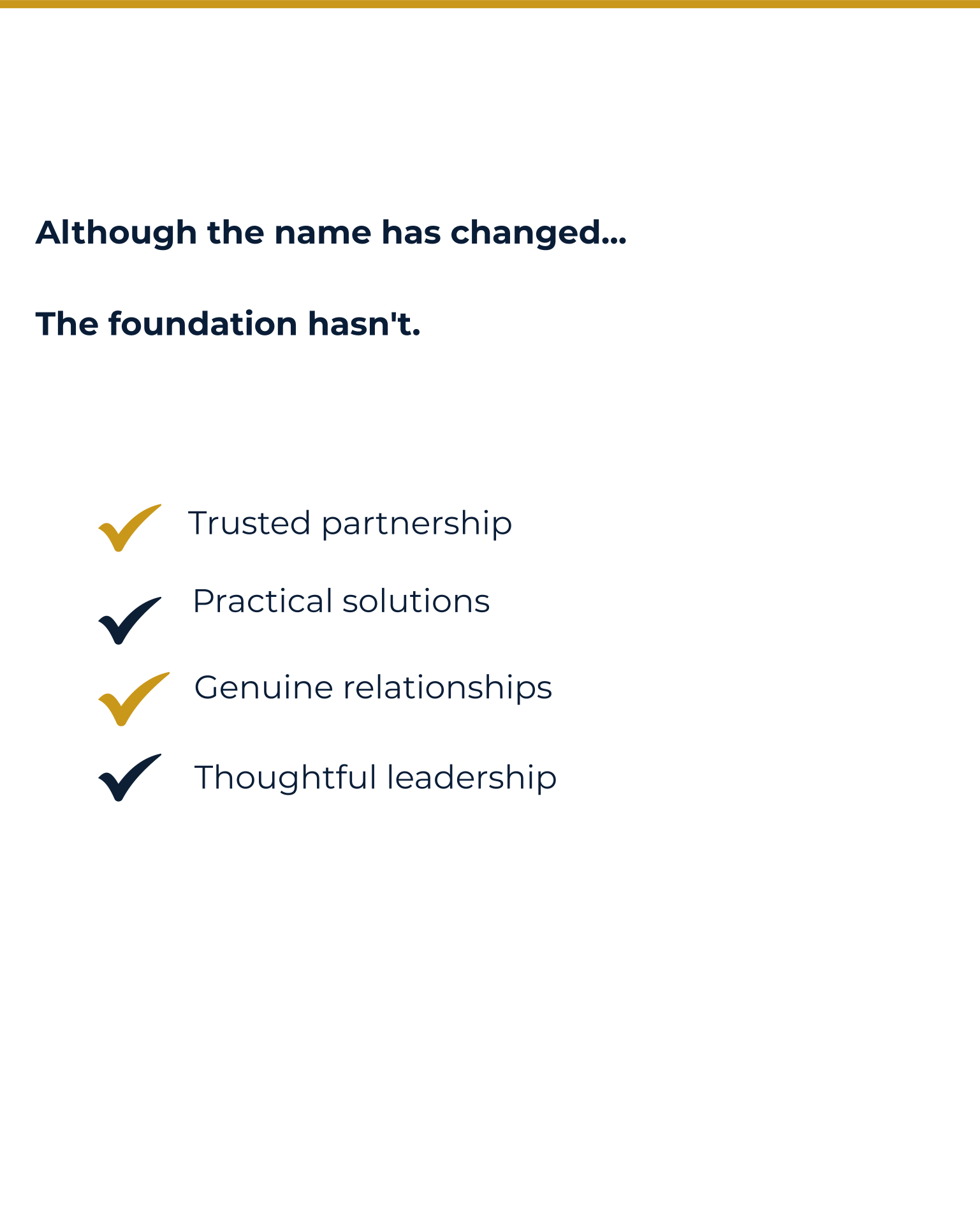 Although the name has changed, the foundation hasn't
