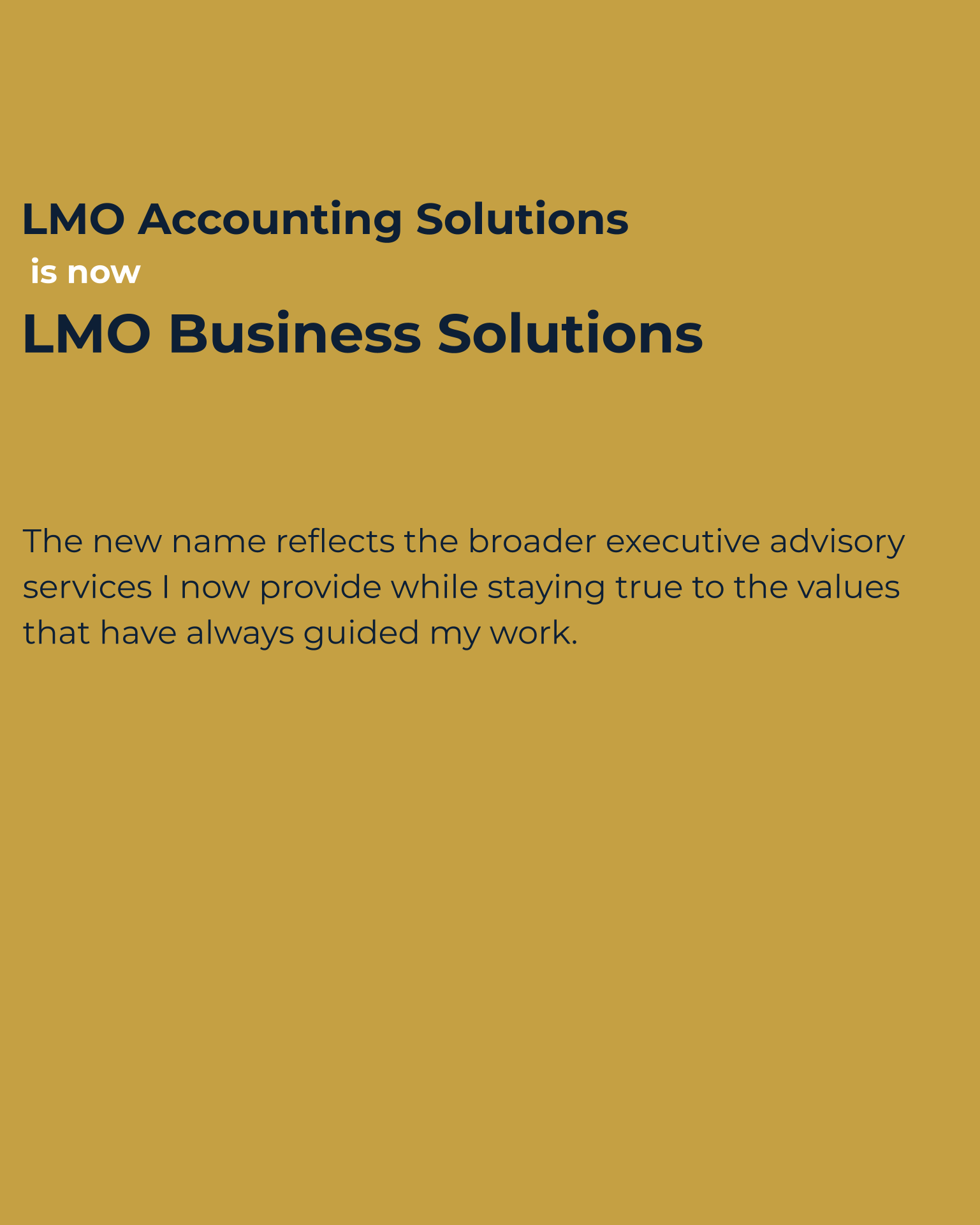 LMO Accounting Solutions is now LMO Business Solutions